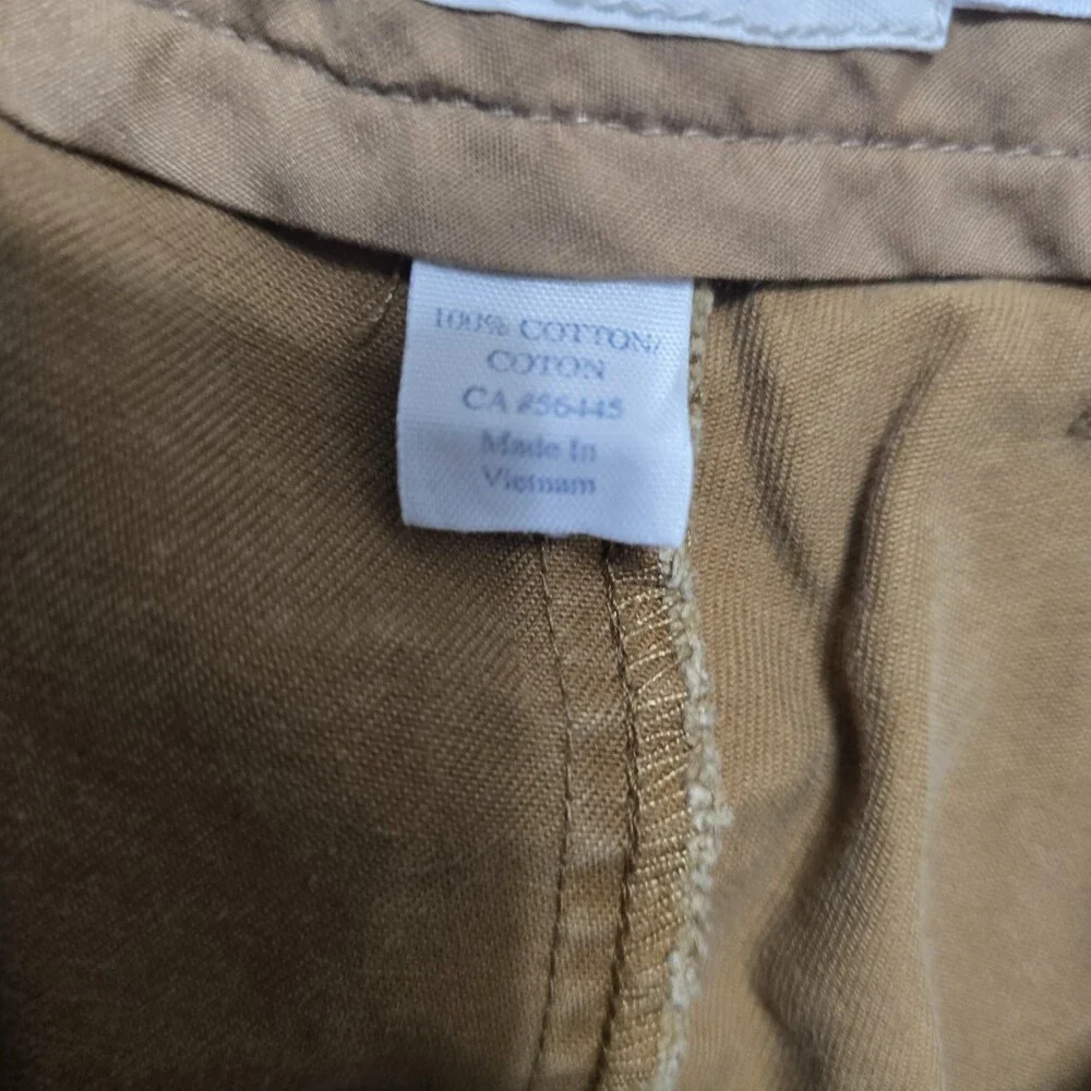Vintage 1980s -1990's J Crew Men's Chinos 34 x 30 Light Khaki Cream Brown Pants